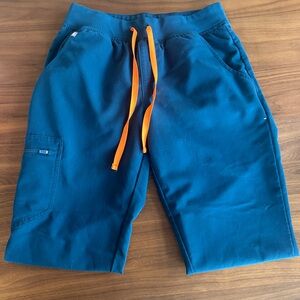 Figs Dark Blue Zamora with Orange Drawstring